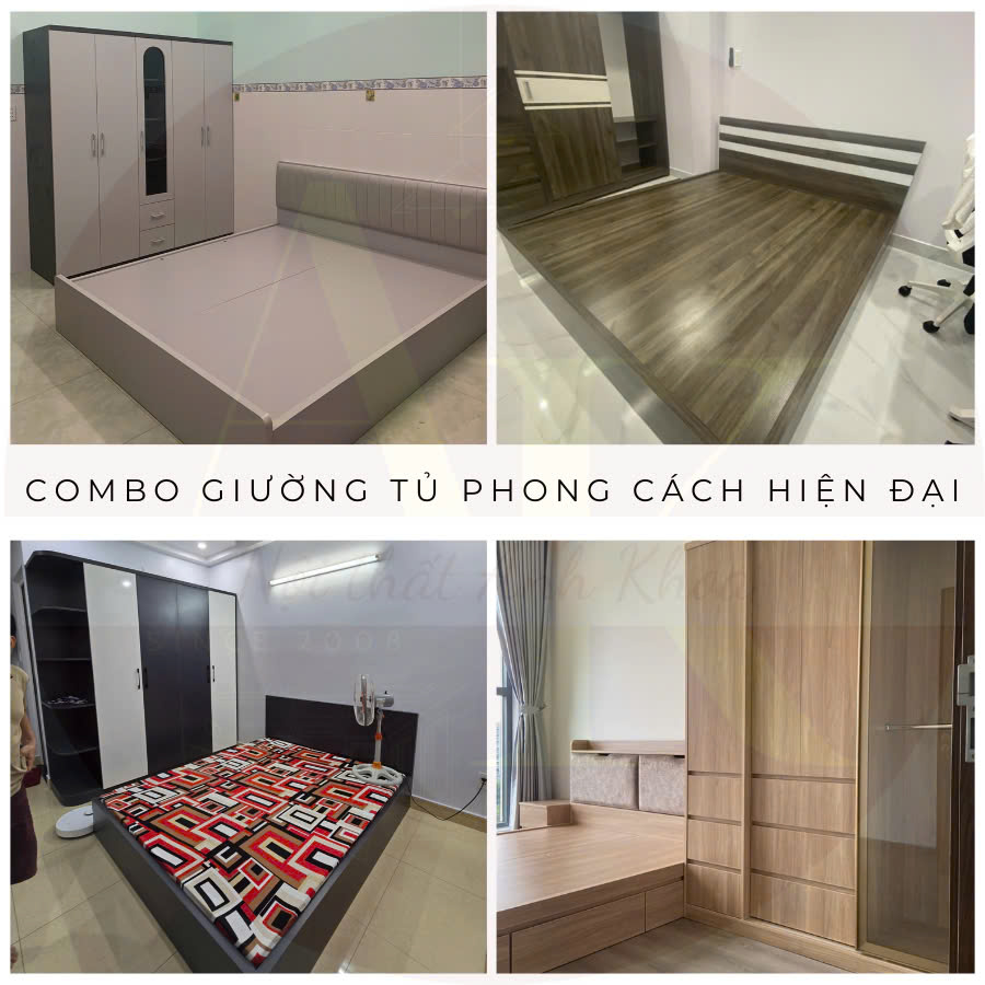 Combo giường tủ phong cách hiện đại Combo giường tủ phong cách hiện đại