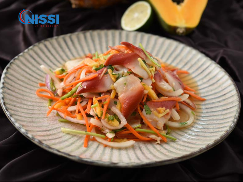 Thai Style Arctic Surf Clam With Papaya Thai Style Arctic Surf Clam With Papaya