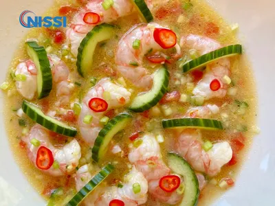 Argentine Red Shrimp Crudo - Lemon & Sea Salt