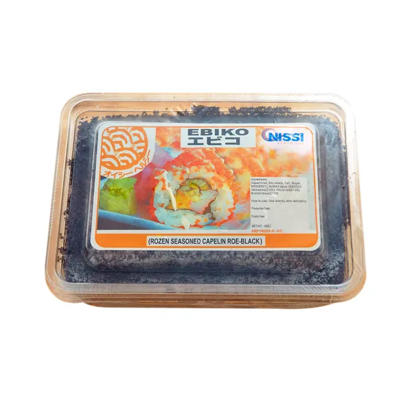 Frozen Seasoned Capelin Fish Roe - Black Ebiko