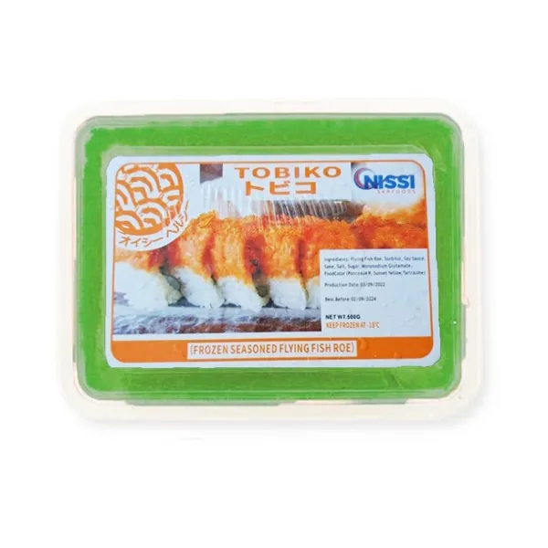 Frozen Seasoned Flying Fish Roe Green Tobiko