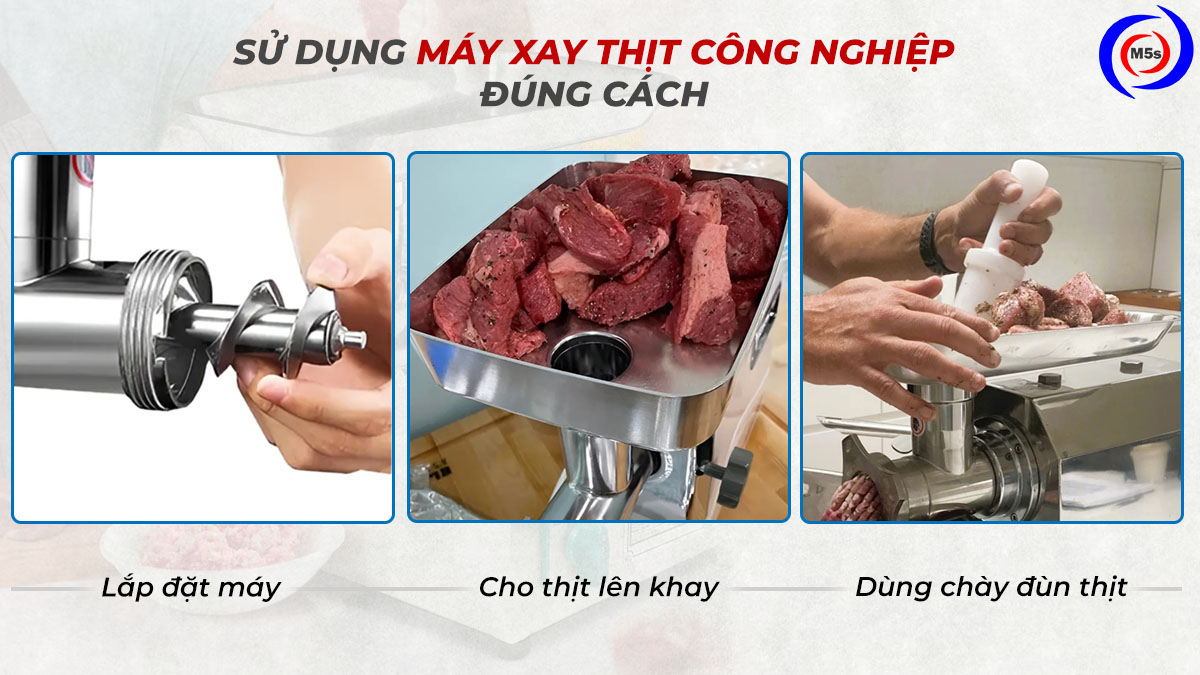 Sử dụng máy xay thịt công nghiệp đúng cách Sử dụng máy xay thịt công nghiệp đúng cách
