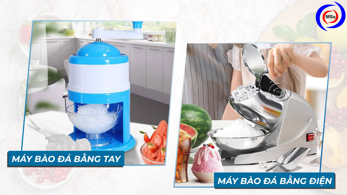 Máy bào đá bằng tay và máy bào đá bằng điện Máy bào đá bằng tay và máy bào đá bằng điện