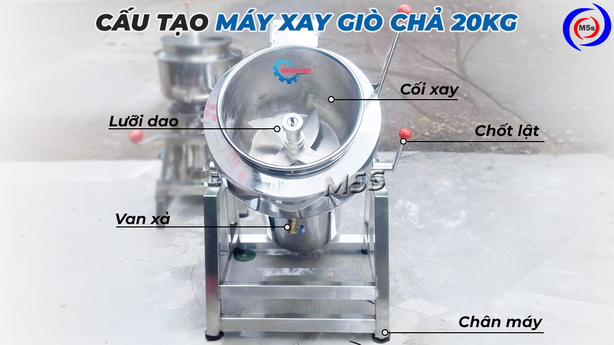 Cấu tạo máy xay giò chả 20kg Cấu tạo máy xay giò chả 20kg