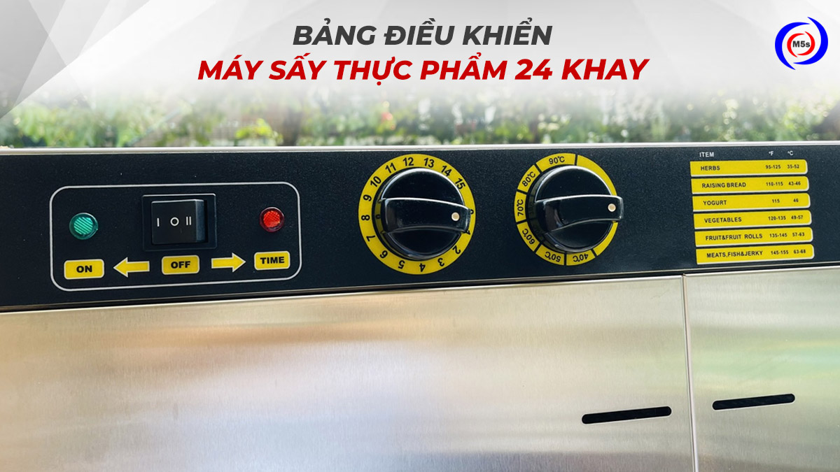 Bảng điều khiển máy sấy thực phẩm 24 khay Bảng điều khiển máy sấy thực phẩm 24 khay