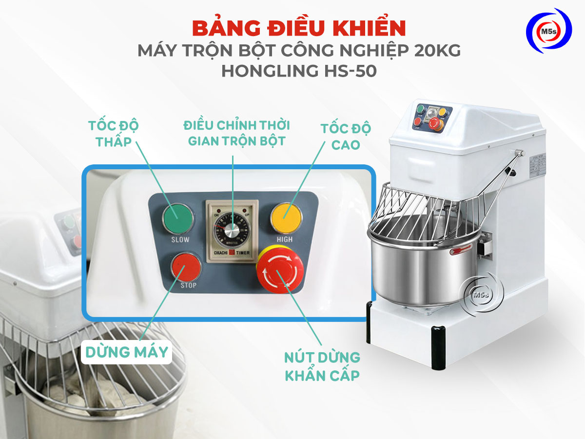 Bảng điều khiển máy trộn bột khô Hongling HS-50 Bảng điều khiển máy trộn bột khô Hongling HS-50