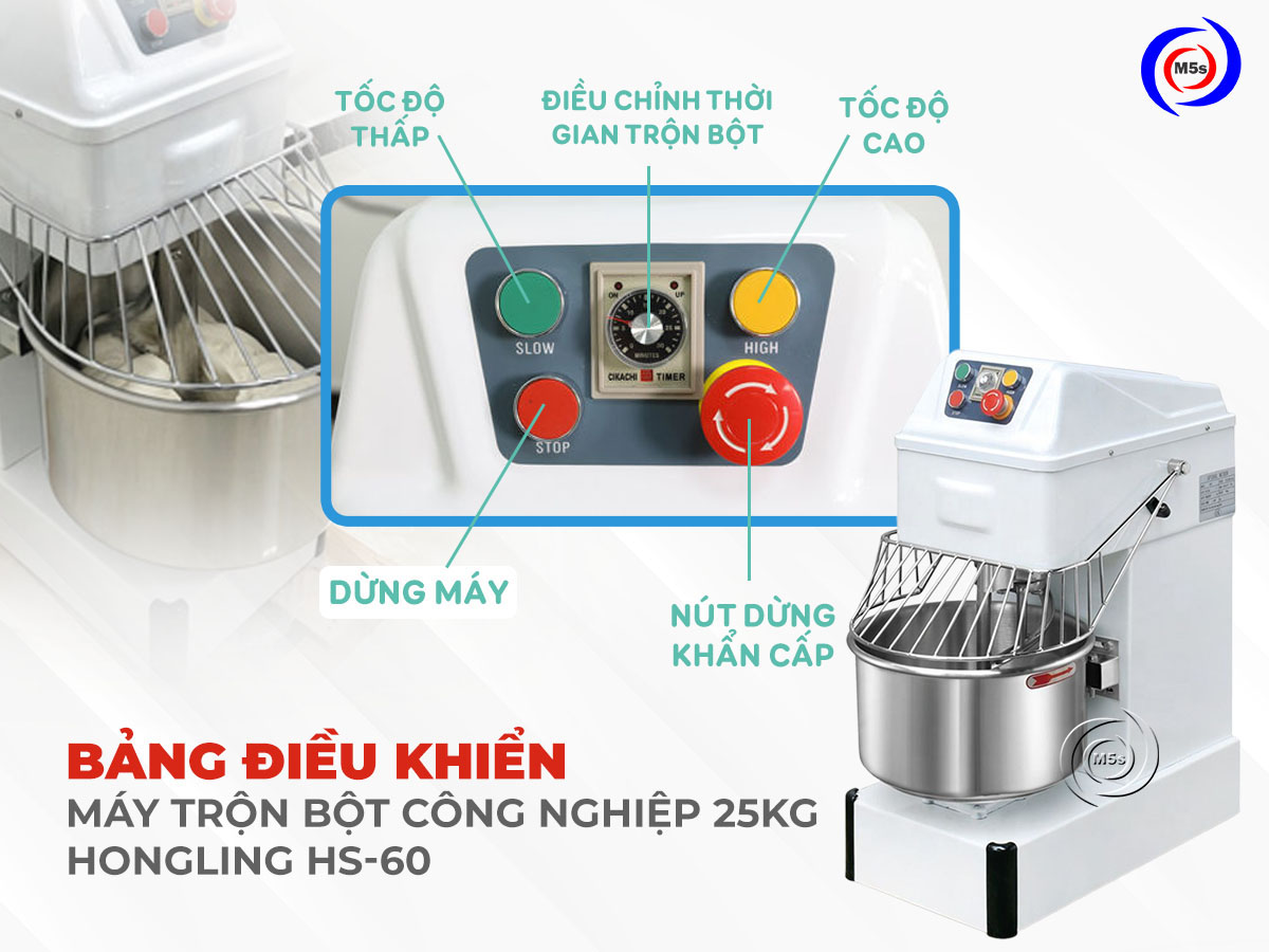 Bảng điều khiển máy trộn bột khô 25kg Hongling HS-60 Bảng điều khiển máy trộn bột khô 25kg Hongling HS-60