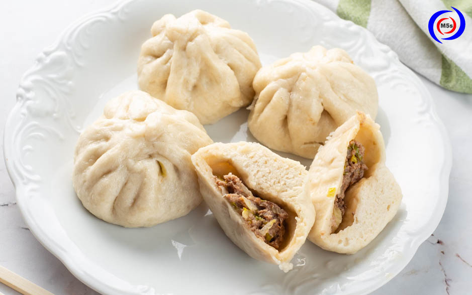 Bánh bao làm bằng máy trộn bột Bánh bao làm bằng máy trộn bột