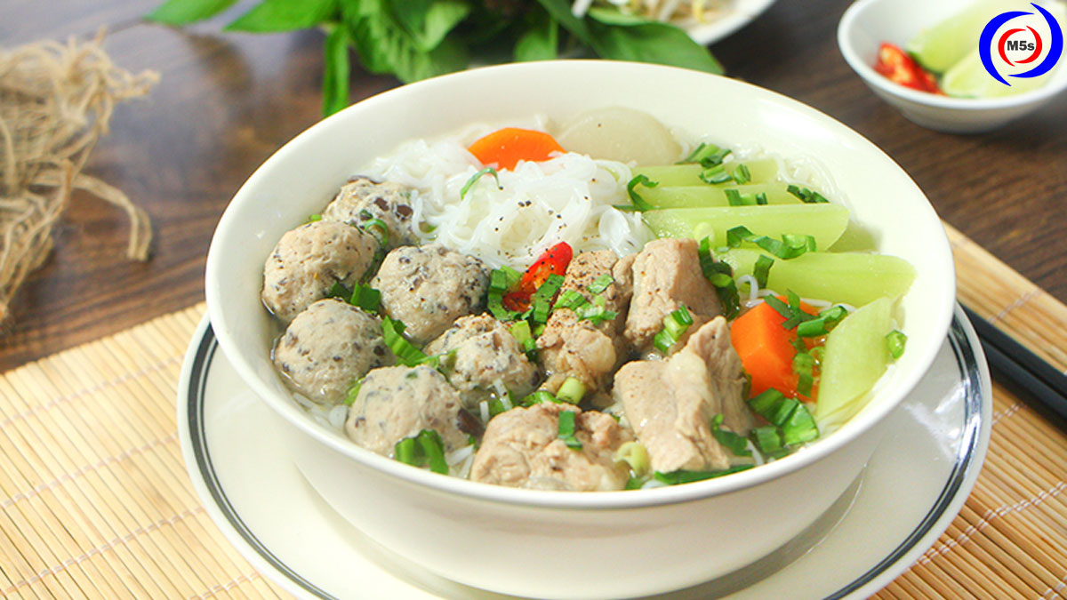 Bún mọc viên Bún mọc viên