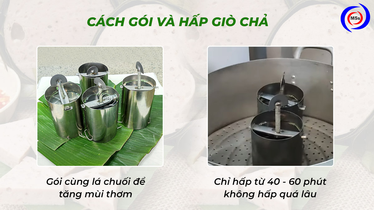 Cách gói và hấp giò chả Cách gói và hấp giò chả