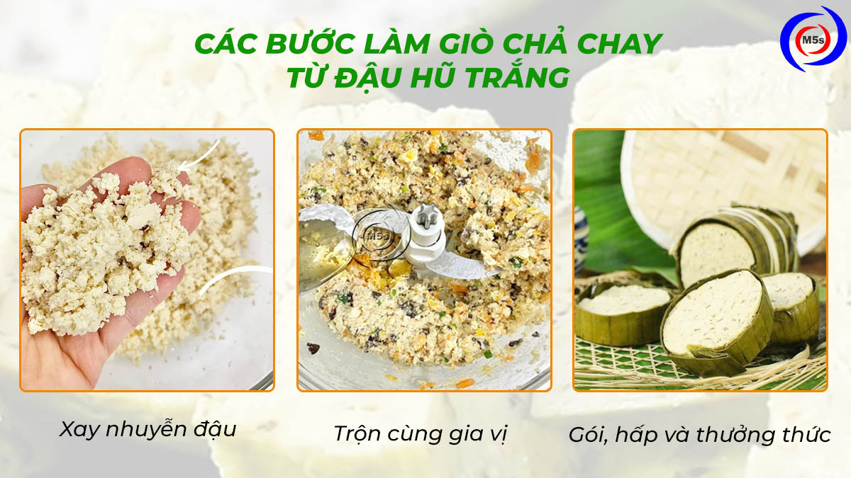 Cách làm giò chả chay từ đậu hũ trắng Cách làm giò chả chay từ đậu hũ trắng