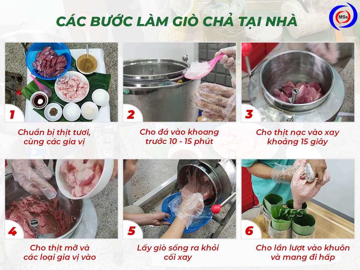 Các bước làm giò chả Các bước làm giò chả