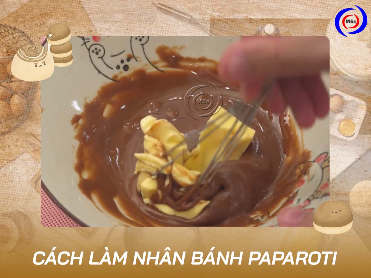 Làm nhân và lớp phủ bánh paparoti Làm nhân và lớp phủ bánh paparoti