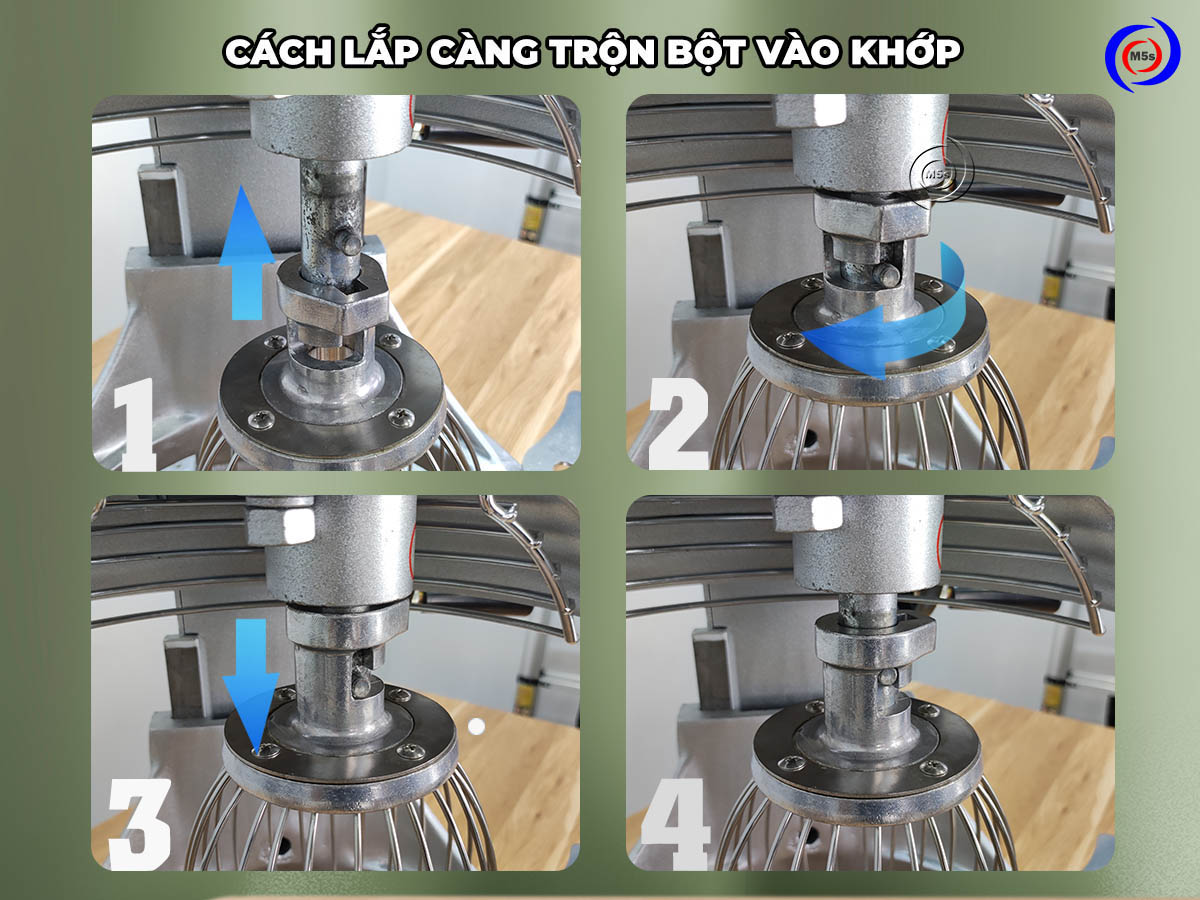 Cách lắp càng đánh bột vào khớp Cách lắp càng đánh bột vào khớp