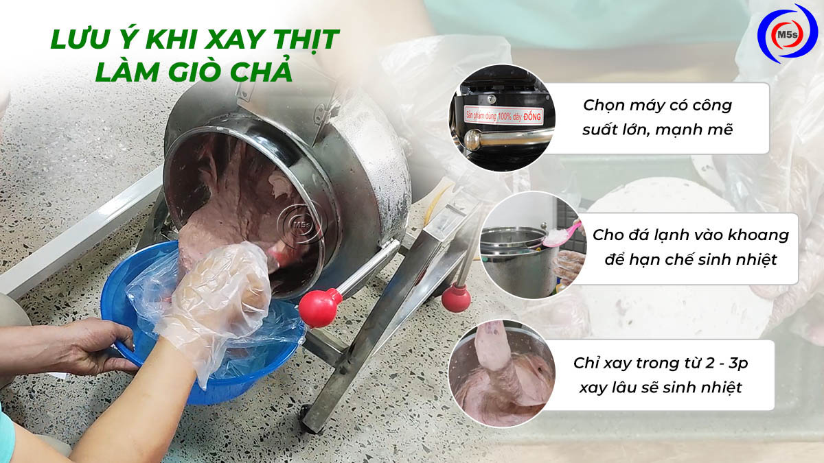Lưu ý khi xay thịt làm giò chả Lưu ý khi xay thịt làm giò chả
