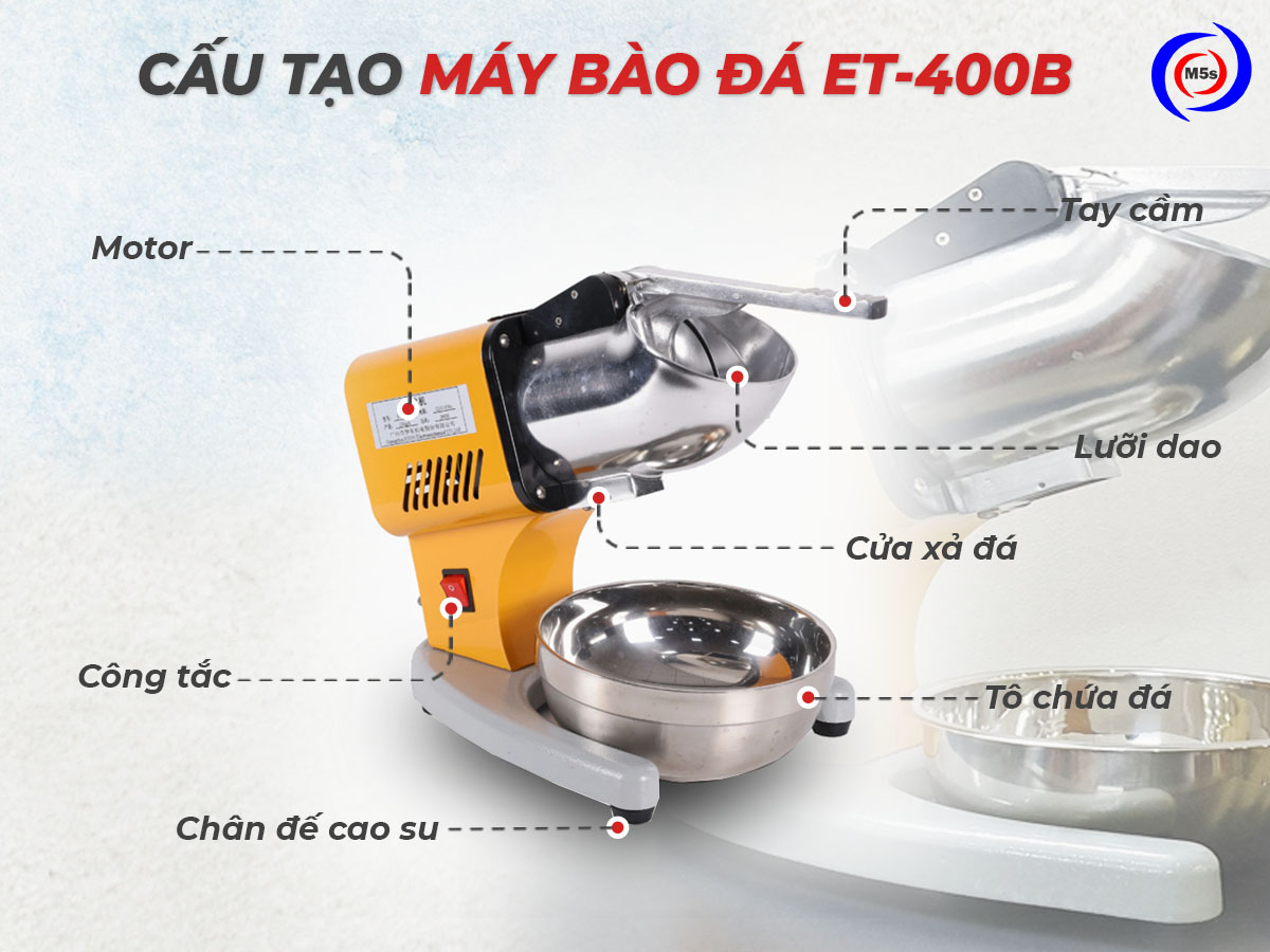 cấu tạo máy bào đá 2 lưỡi ET-200B cấu tạo máy bào đá 2 lưỡi ET-200B