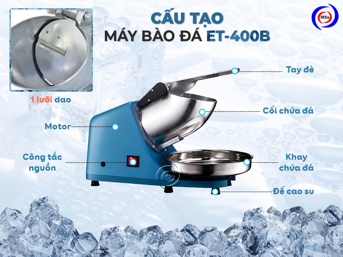 Cấu tạo máy bào đá ET-400B Cấu tạo máy bào đá ET-400B