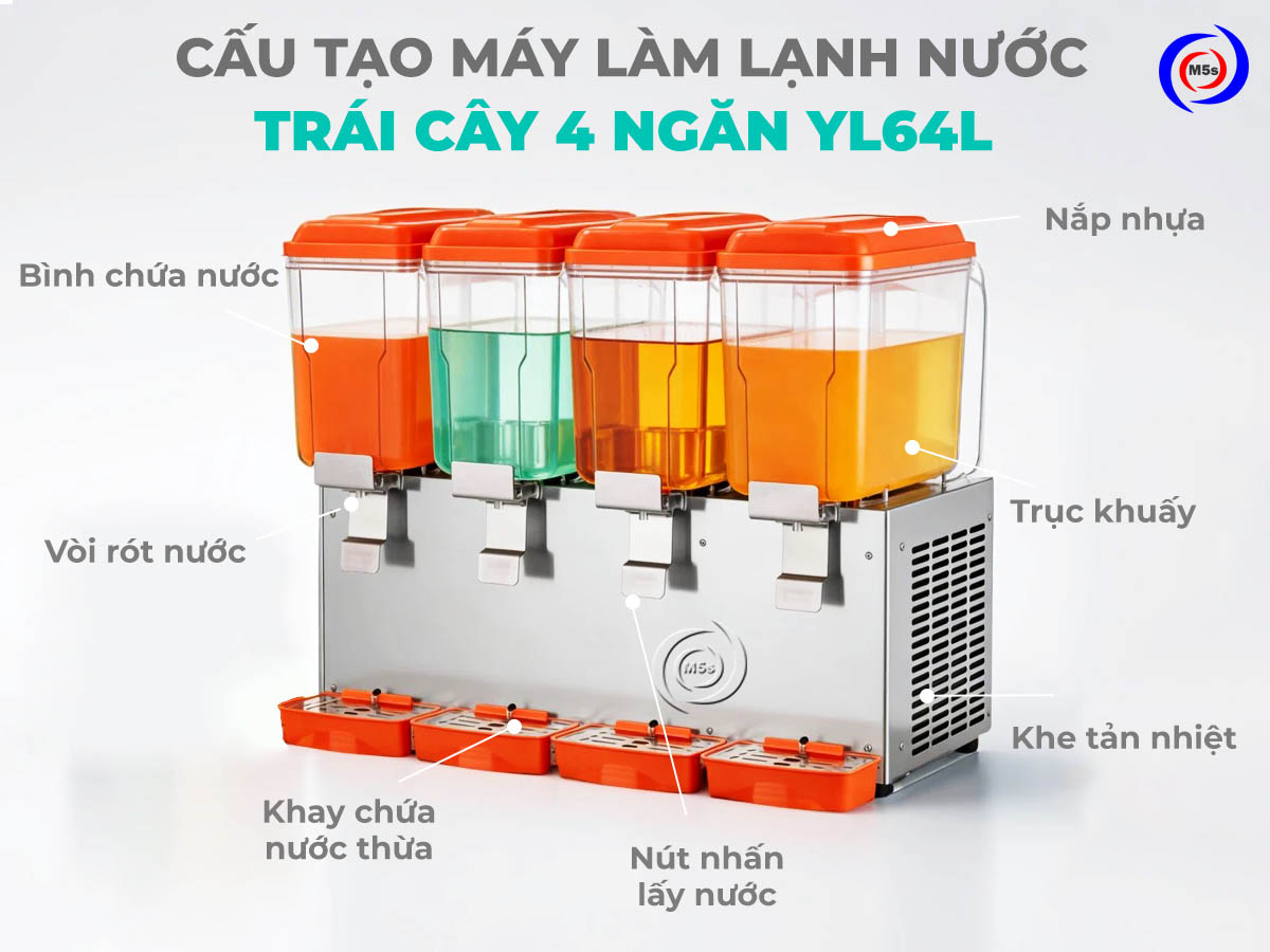 cấu tạo máy làm lạnh nước 4 ngăn YL64L cấu tạo máy làm lạnh nước 4 ngăn YL64L