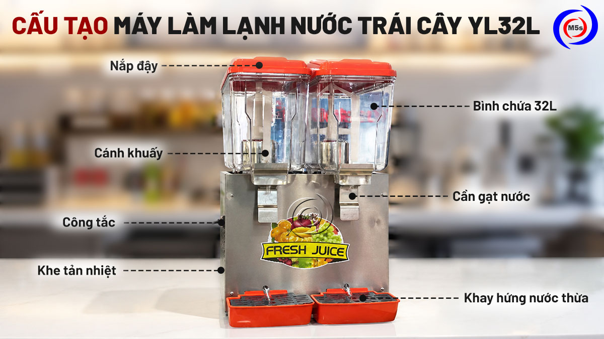 cấu tạo máy làm lạnh nước trái cây 2 ngăn YL32L cấu tạo máy làm lạnh nước trái cây 2 ngăn YL32L