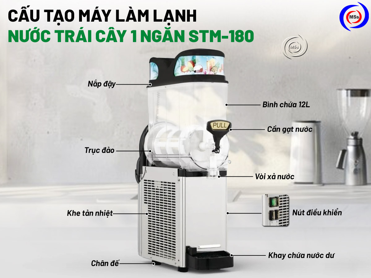 cấu tạo máy làm lạnh nước trái cây STM-180 cấu tạo máy làm lạnh nước trái cây STM-180