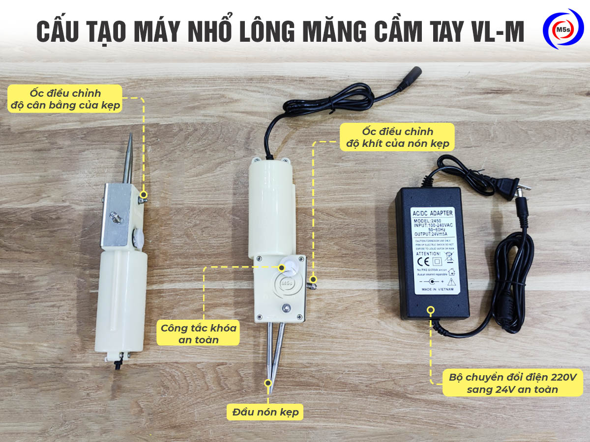 Cấu tạo máy nhổ lông măng vịt cầm tay cải tiến VL-M