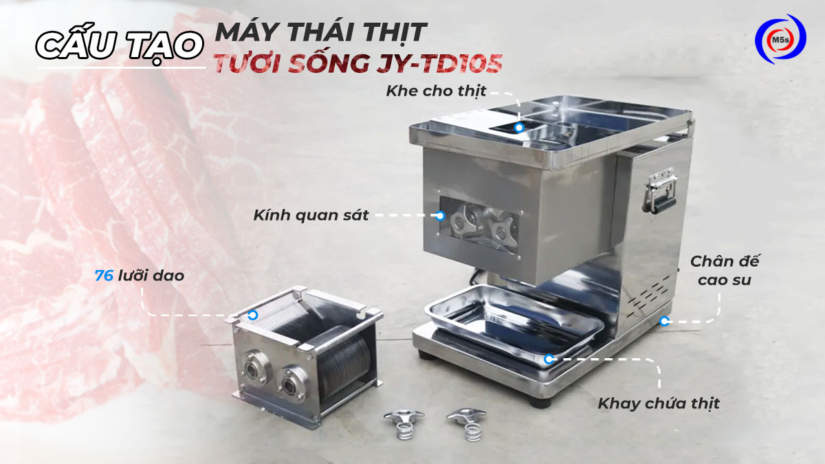 Cấu tạo máy thái thịt tươi sống JY-TD105 Cấu tạo máy thái thịt tươi sống JY-TD105