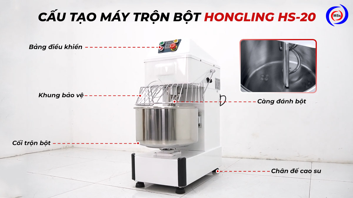 Cấu tạo máy trộn bột khô Hongling HS-20 Cấu tạo máy trộn bột khô Hongling HS-20