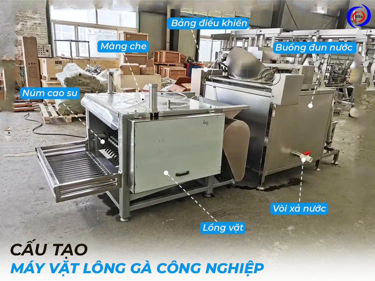 Cấu tạo máy vặt lông gà công nghiệp Cấu tạo máy vặt lông gà công nghiệp