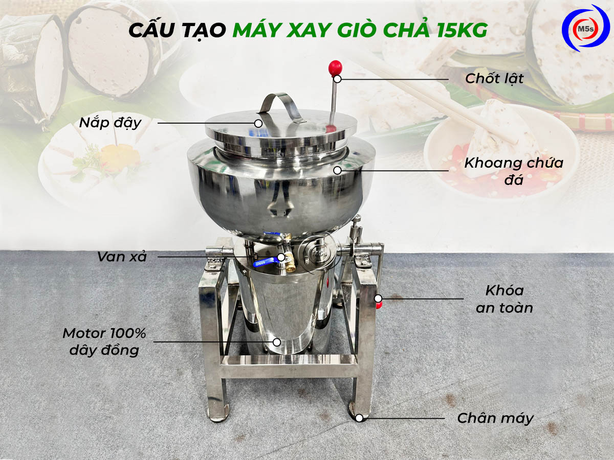 Cấu tạo máy xay giò chả 15kg Cấu tạo máy xay giò chả 15kg
