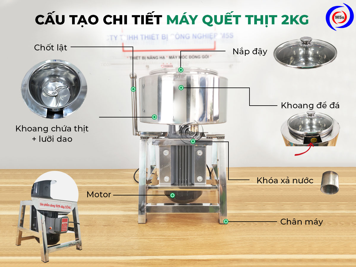 cấu tạo máy xay giò chả