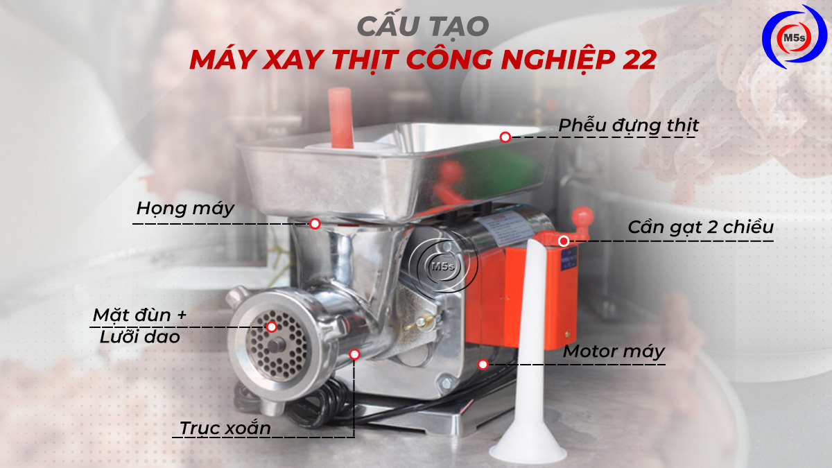Cấu tạo máy xay thịt công nghiệp 22 Cấu tạo máy xay thịt công nghiệp 22