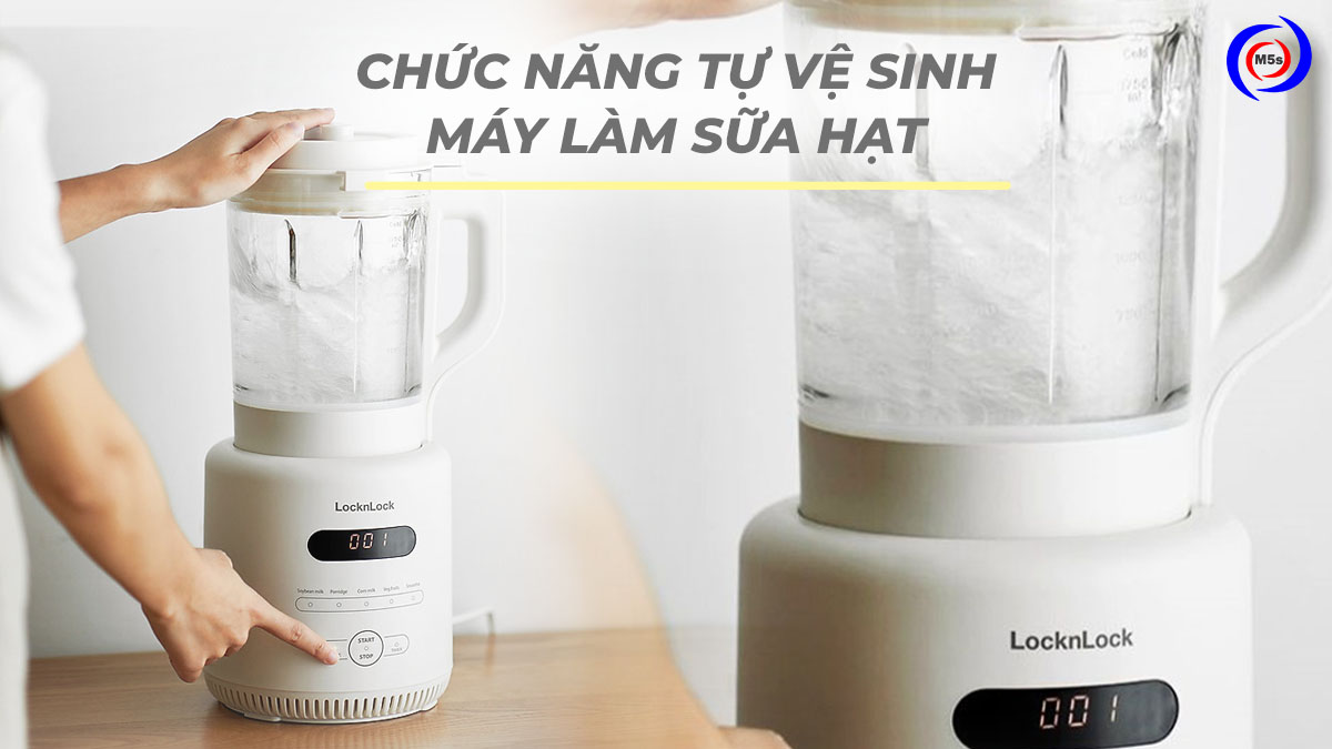 Chức năng tự vệ sinh của máy làm sữa hạt Chức năng tự vệ sinh của máy làm sữa hạt