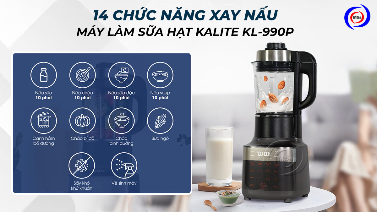 Chức năng xay nấu của máy làm sữa hạt Kalite Chức năng xay nấu của máy làm sữa hạt Kalite