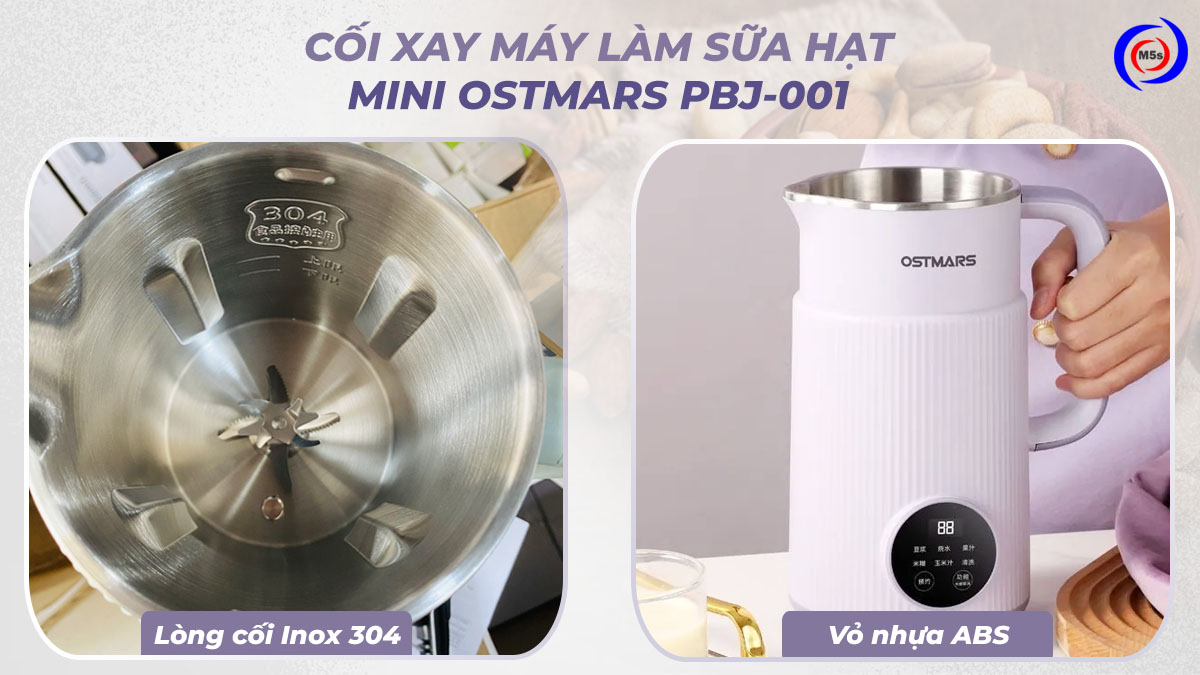 Cối xay của máy làm sữa hạt mini Ostmars 800ml Cối xay của máy làm sữa hạt mini Ostmars 800ml