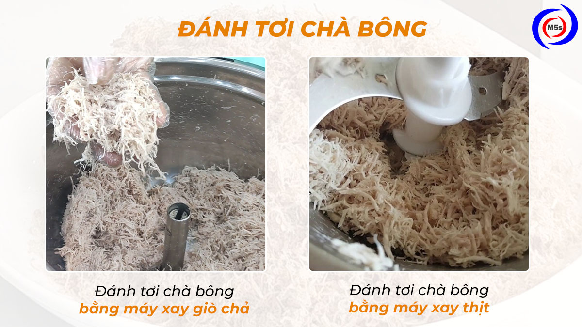 Đánh tơi chà bông gà Đánh tơi chà bông gà