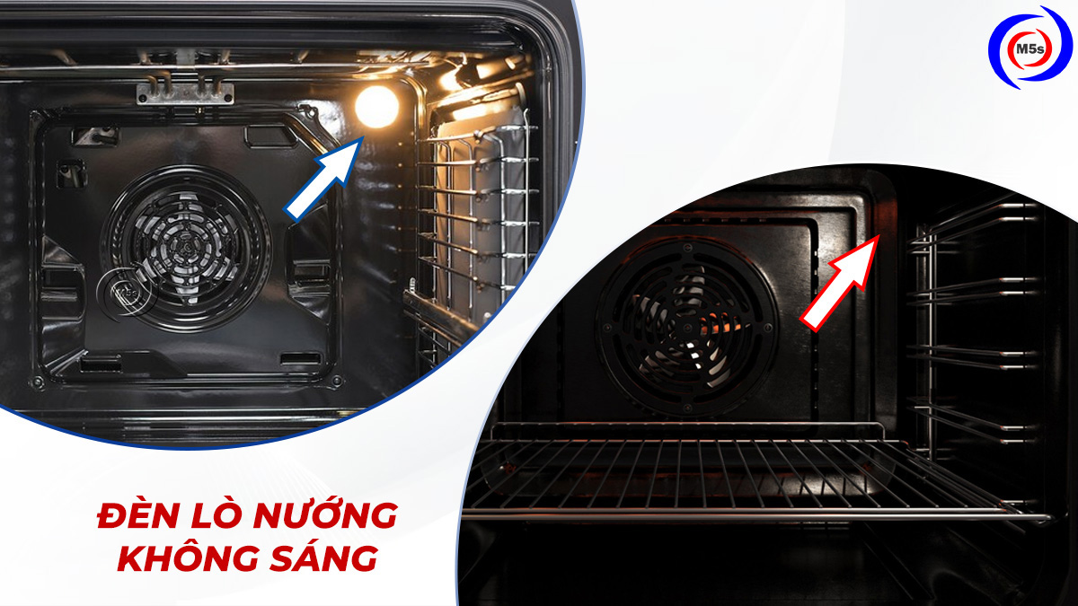 Đèn trong khoang lò nướng công nghiệp không sáng Đèn trong khoang lò nướng công nghiệp không sáng
