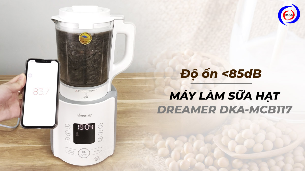 Độ ồn máy làm sữa hạt Dreamer DKA-MCB117 Độ ồn máy làm sữa hạt Dreamer DKA-MCB117