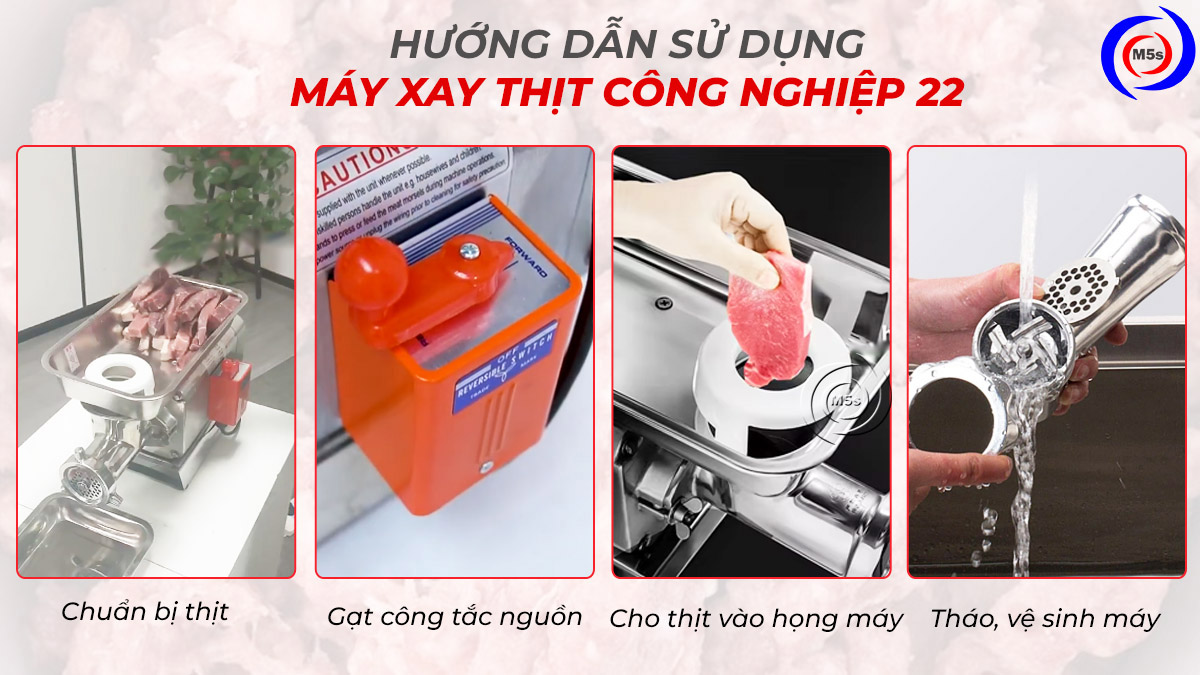 Các bước sử dụng máy xay thịt công nghiệp 22 Các bước sử dụng máy xay thịt công nghiệp 22