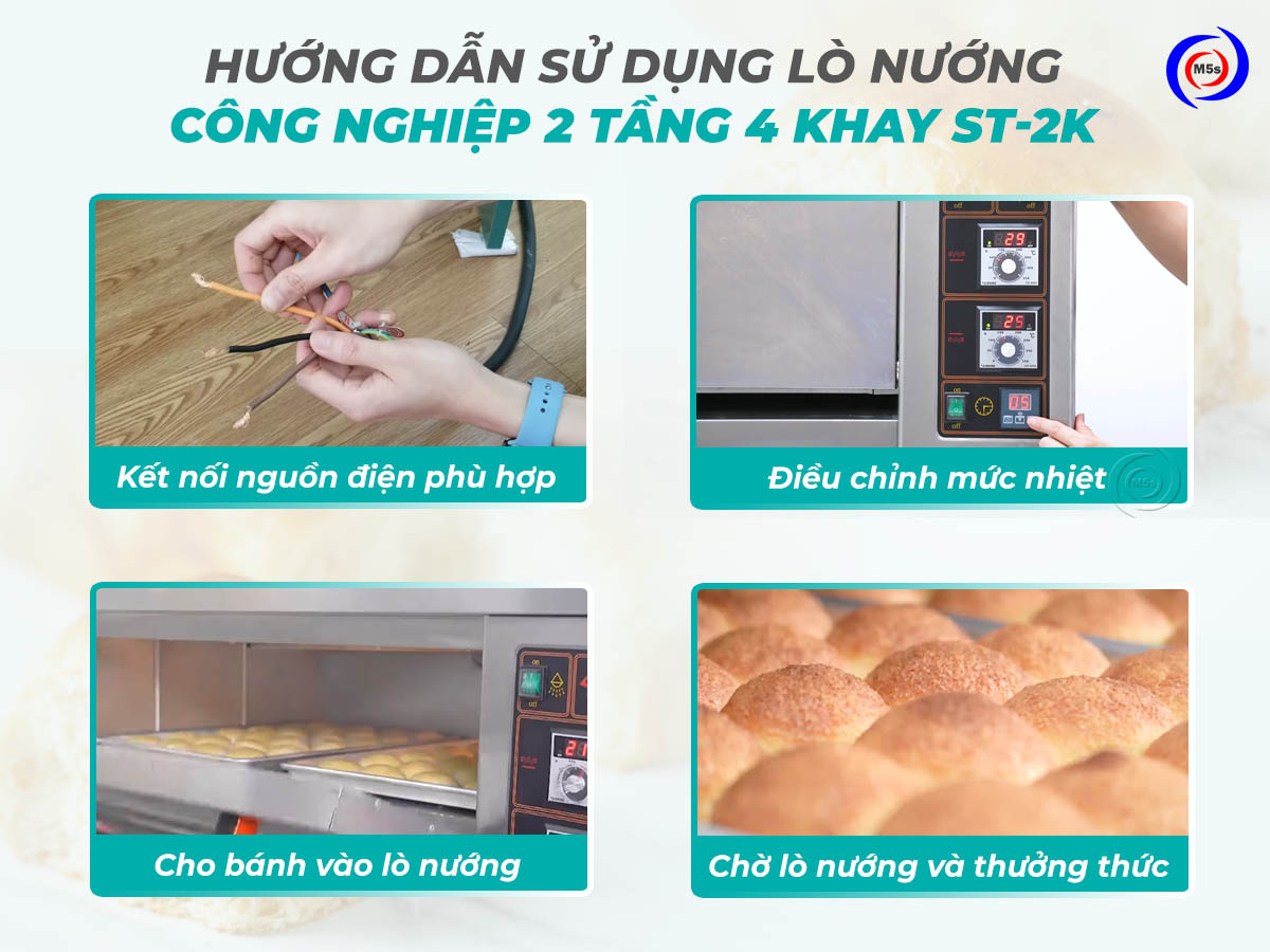 Hướng dẫn sử dụng lò nướng công nghiệp 2 tầng 4 khay ST-2K Hướng dẫn sử dụng lò nướng công nghiệp 2 tầng 4 khay ST-2K