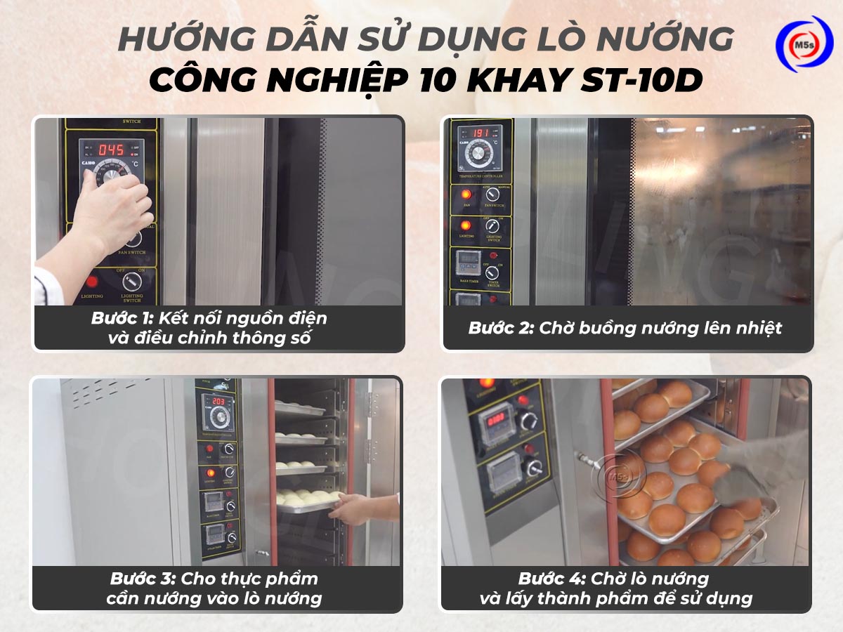Hướng dẫn sử dụng lò nướng công nghiệp 10 khay ST-10D Hướng dẫn sử dụng lò nướng công nghiệp 10 khay ST-10D