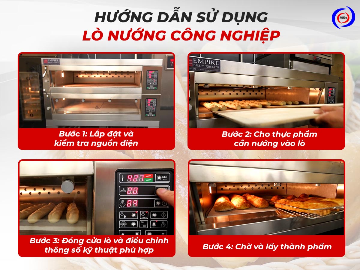 Hướng dẫn sử dụng lò nướng bánh công nghiệp Hướng dẫn sử dụng lò nướng bánh công nghiệp
