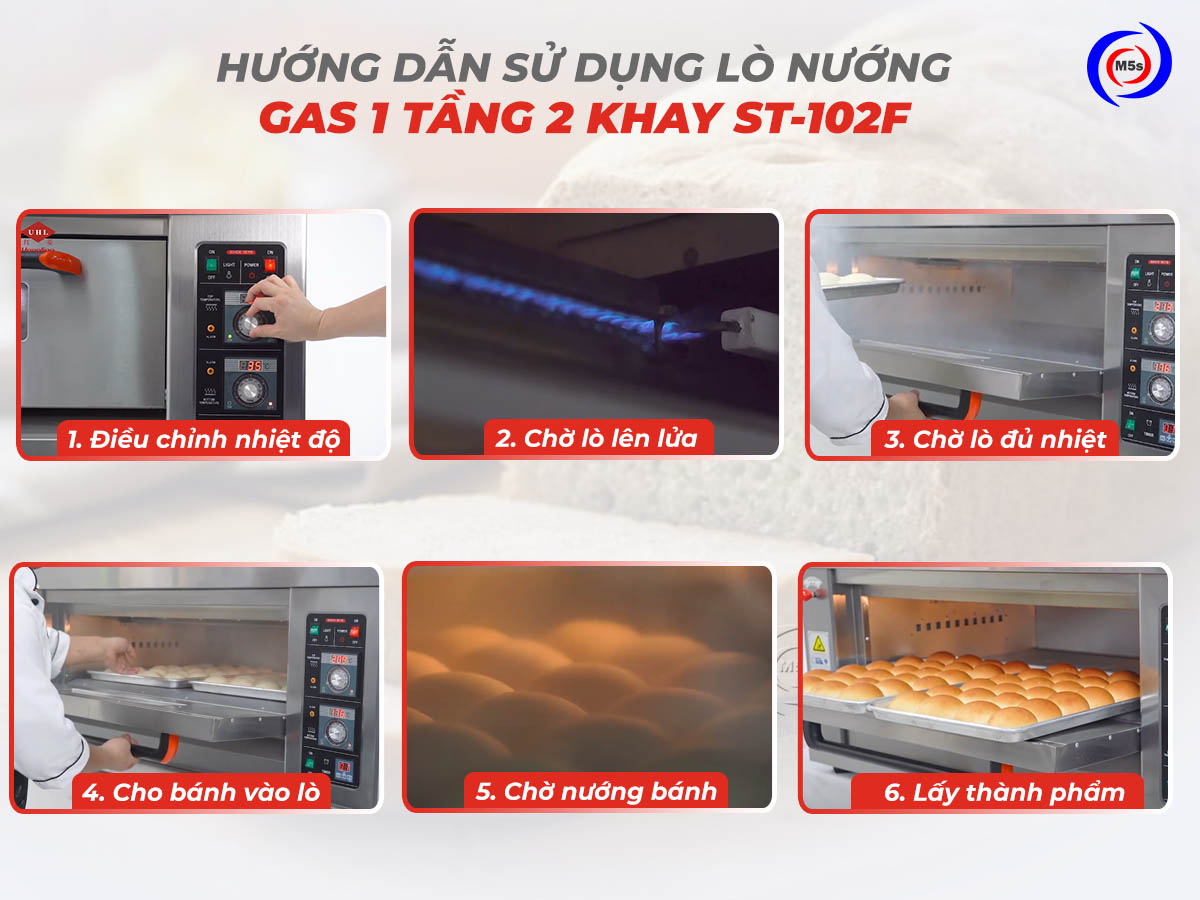 Hướng dẫn sử dụng lò nướng gas công nghiệp 1 tầng 2 khay ST-102F Hướng dẫn sử dụng lò nướng gas công nghiệp 1 tầng 2 khay ST-102F