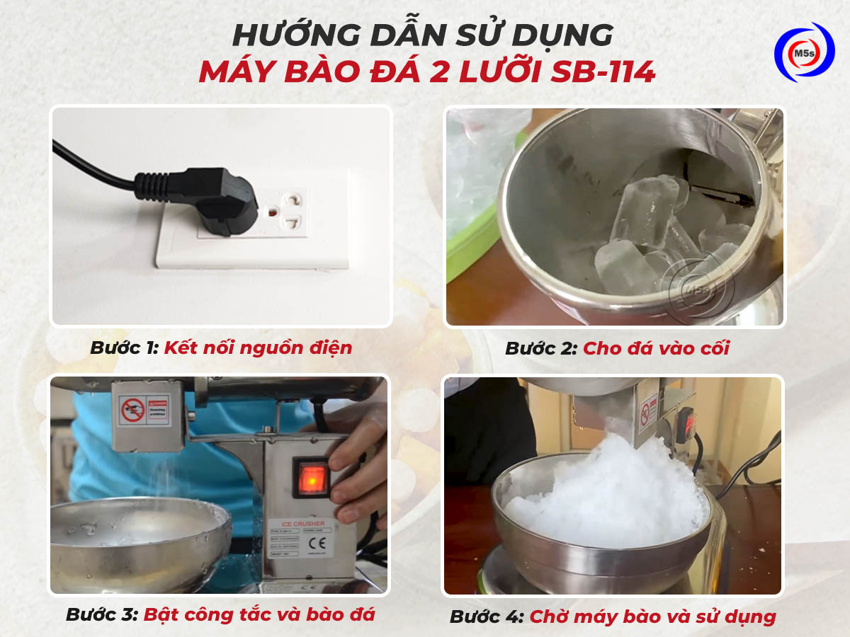 Hướng dẫn sử dụng máy bào đá SB-114 Hướng dẫn sử dụng máy bào đá SB-114