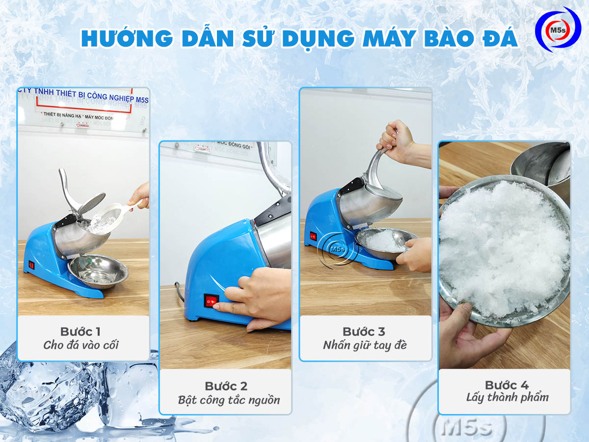 Các bước sử dụng máy bào đá Các bước sử dụng máy bào đá