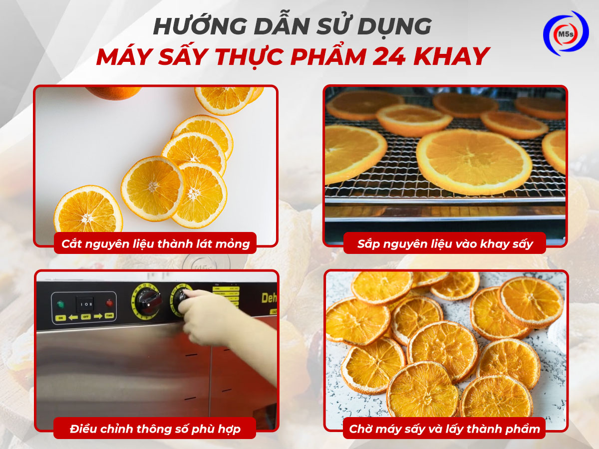 Hướng dẫn sử dụng máy sấy thực phẩm công nghiệp 24 khay Hướng dẫn sử dụng máy sấy thực phẩm công nghiệp 24 khay