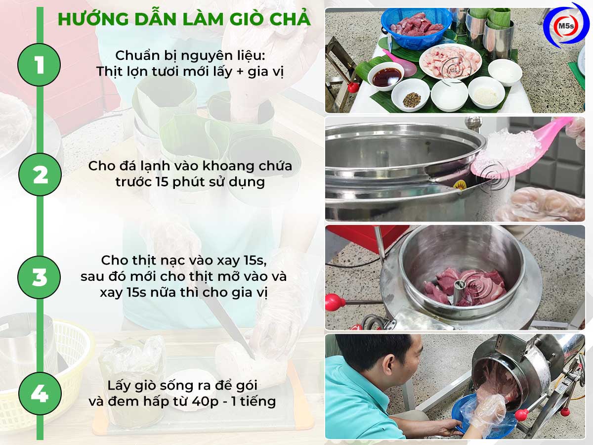 Hướng dẫn sử dụng máy làm giò chả 3kg Hướng dẫn sử dụng máy làm giò chả 3kg