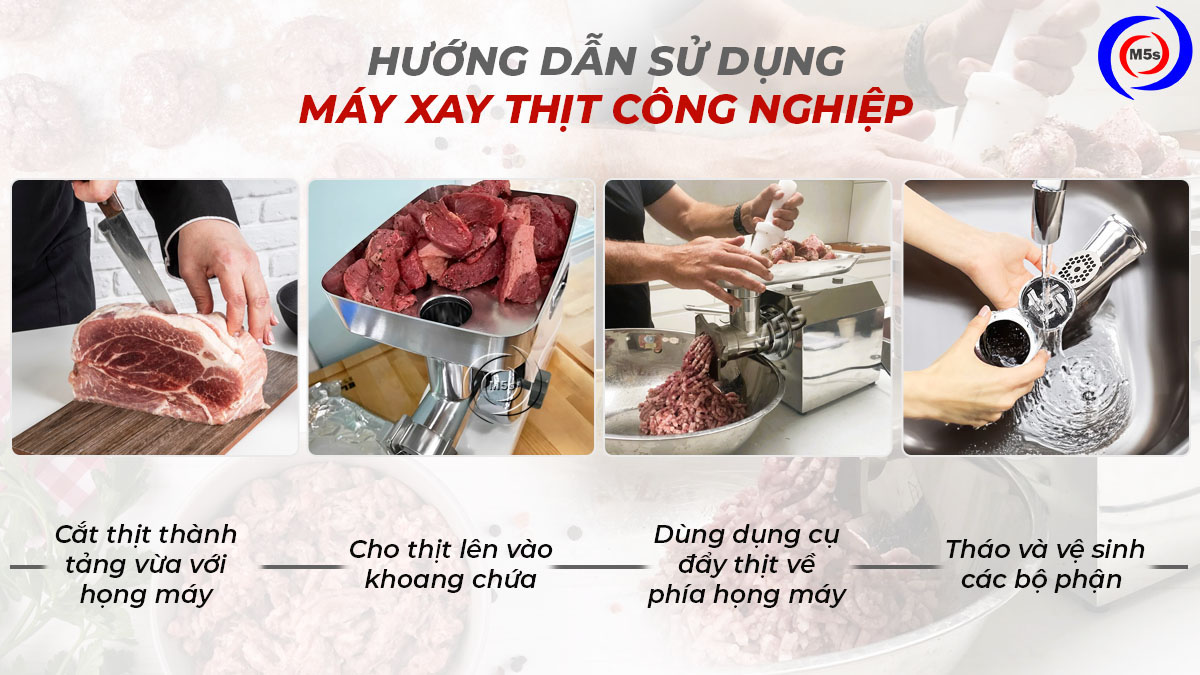 Hướng dẫn sử dụng máy xay thịt công nghiệp Hướng dẫn sử dụng máy xay thịt công nghiệp