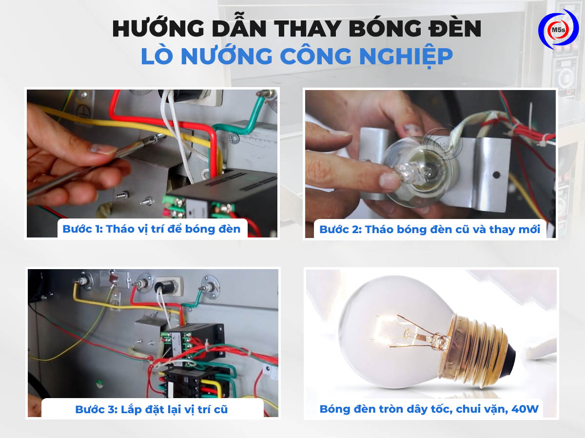 Hướng dẫn cách thay bóng đèn lò nướng công nghiệp Hướng dẫn cách thay bóng đèn lò nướng công nghiệp