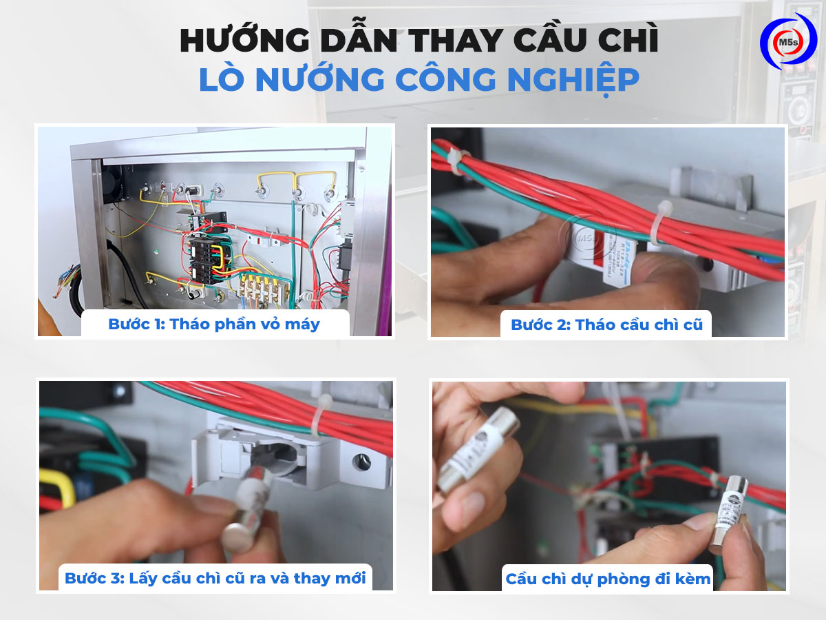 Hướng dẫn thay thế cầu chì lò nướng công nghiệp Hướng dẫn thay thế cầu chì lò nướng công nghiệp