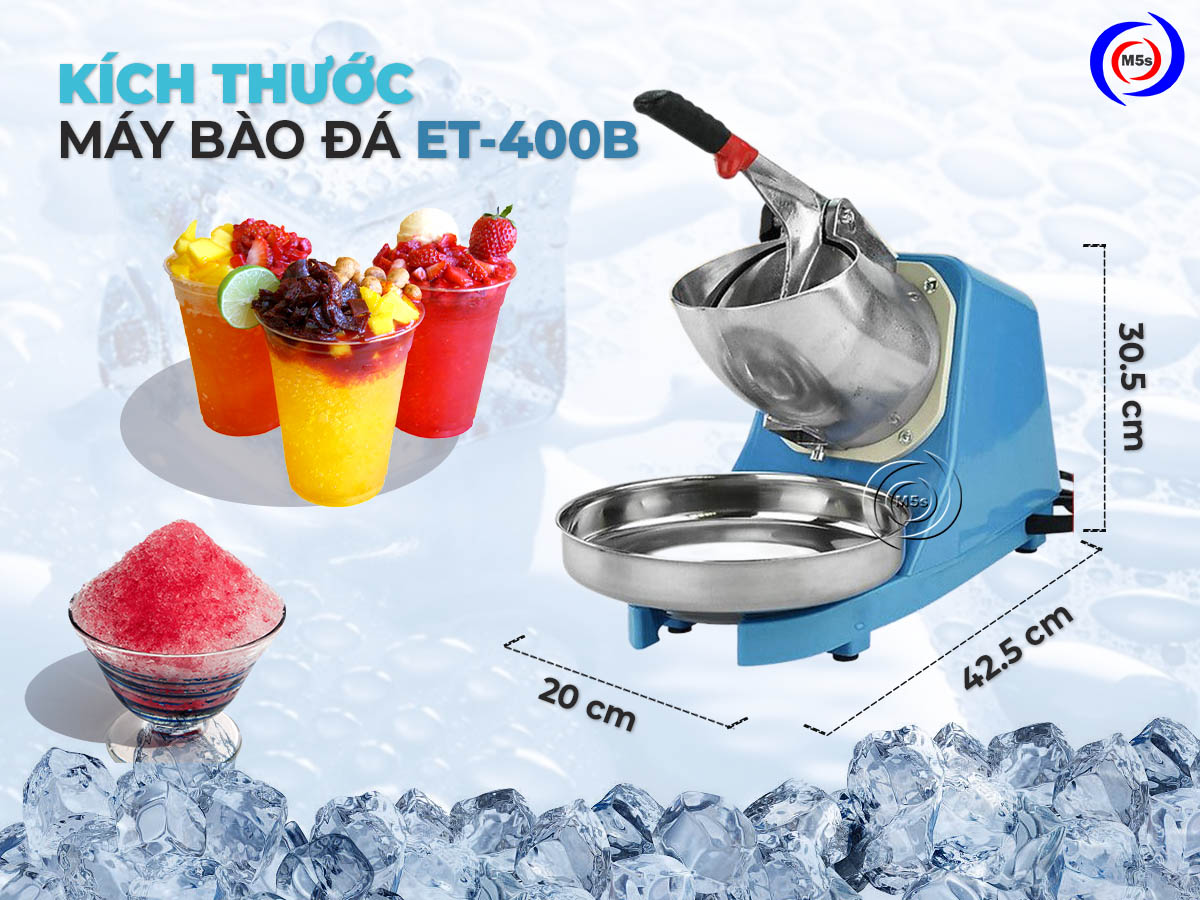 Kích thước máy bào đá ET-400B Kích thước máy bào đá ET-400B